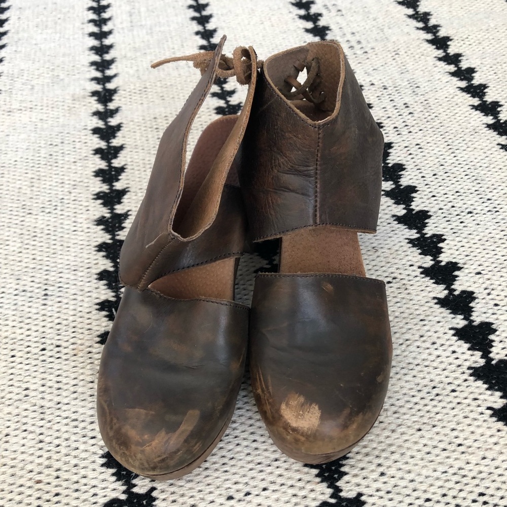 Free People Desert Gold Clogs